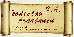 Hodislav Arađanin vizit kartica